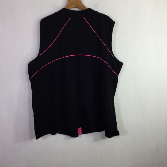Catherines Womens Breast cancer Vest Full Zip Long Sleeves Black Size 4X Plus - Picture 15 of 16